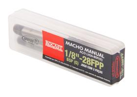 Jogo De Macho Manual Rocast Aço Liga 1/8 -28 Fios Bsp