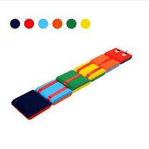 Jogo de madeira russo Flip Flat para crianças, madeira colorida