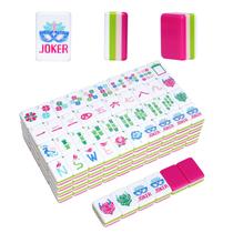 Jogo de Mahjong Jongyance com 160 peças de acrílico, 4 camadas Jogo de Mahjong Jongyance com 160 peças de acrílico, 4 camadas
