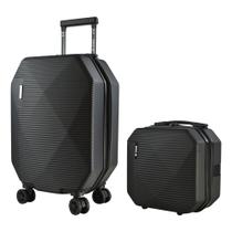 Jogo de Mala e Frasqueira Precious 2 Peças ABS Rodinhas Preto YS21210P Yins