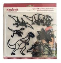 Jogo de Marcadores Silhueta Dinossauros - 6 peças - Konfektt