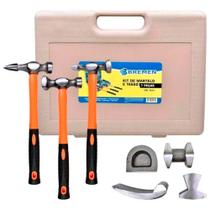 Jogo de martelo e tasso em aço 7 peças com maleta - 5623