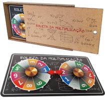 Jogo de Matemática Roleta da Multiplicação Educativo Pedagógico MDF Zanline