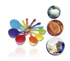 Jogo de Medidores Colorido 12 pcs Xícara e Colher
