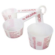 Jogo de Medidores com 3 Peças de Xícaras Stm Plastic Jogo de Medidores com 3 Peças de Xícaras Stm Plastic