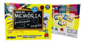 Jogo De Memória Aprender Inglês Figuras Idioma Educativo.