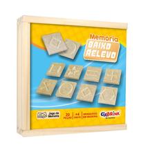 Jogo De Memória Baixo Relevo Braille 20 Peças MDF 1770