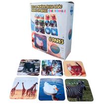 Jogo de Memória Braille para Pessoas com Baixa Visão Tema Animais