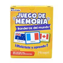 Jogo de Memória Flags of the World, espanhol, 100 peças, 50 pares