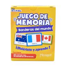 Jogo de Memória Menique Bandeiras do Mundo - 100 Peças