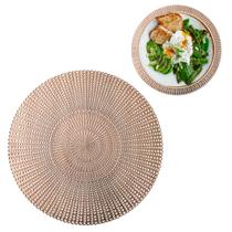 Jogo De Mesa Americano Redondo Para Prato 38,5cm Bronze