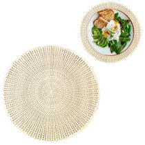 Jogo De Mesa Americano Redondo Para Prato 38,5cm Dourado