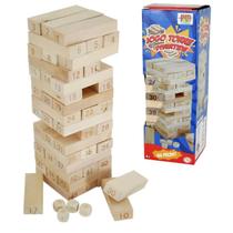 Jogo De Mesa Caiu Perdeu Jenga Brinquedo Infantil Torre 54pç