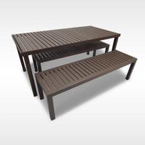 Jogo De Mesa Com 2 Bancos Fibra Area Churrasco Jardim Jantar Jogo De Mesa Com 2 Bancos Fibra Area Churrasco Jardim Jantar