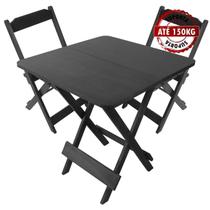 Jogo De Mesa Conjunto 2 Cadeiras Madeira 70 por 70 Dobráveis Tabaco Jogo De Mesa Conjunto 2 Cadeiras Madeira 70 por 70 Dobráveis Tabaco