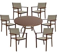 Jogo De Mesa De 1,40m Com Cadeiras Aluminio De Área Externa