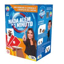 Jogo de Mesa Desafio Nada Além de 1 minuto Não derrube o coringa e Catapulta de Cartas