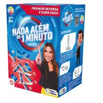 Jogo de Mesa Desafio Nada Além de 1 minuto Pirâmide Reversa e Subir Dados