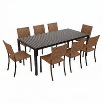 Jogo De Mesa E 8 Cadeiras Aluminio Para Sala Jantar Jardim Jogo De Mesa E 8 Cadeiras Aluminio Para Sala Jantar Jardim