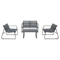 Jogo de Mesa e Cadeiras Cinza Weekend - Bel Fix