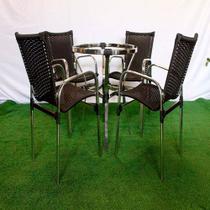 Jogo de Mesa e Cadeiras Roma - Sala de Jantar, Churrasqueira, Área externa, Piscina Trama Original