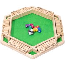 Jogo de mesa Fowreny Shut The Box Dice para 2-6 jogadores Jogo de mesa Fowreny Shut The Box Dice para 2-6 jogadores
