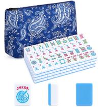 Jogo de Mesa Gamelody Conjunto de Peças de Mahjong Americano 30mm Jogo de Mesa Gamelody Conjunto de Peças de Mahjong Americano 30mm