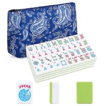 Jogo de Mesa Gamelody Mahjong Conjunto com 166 Peças de Peças de 3 cm Jogo de Mesa Gamelody Mahjong Conjunto com 166 Peças de Peças de 3 cm