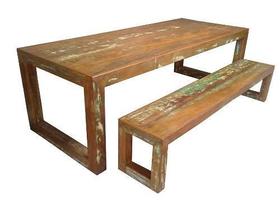 Jogo De Mesa Harpia Em Madeira De Demolição - 1545