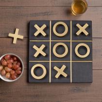 Jogo de mesa Hi-Line Gift Ltd. Concrete Magnetic Tic Tac Toe