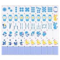 Jogo de Mesa JolliLudo Mahjong Conjunto com 160 Peças em Acrílico Azul