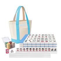 Jogo de Mesa Kasmena Mahjong Conjunto Portátil com 144 Peças Jogo de Mesa Kasmena Mahjong Conjunto Portátil com 144 Peças