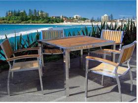 Jogo De Mesa Madeira 4 Poltronas Alumínio Sala Cozinha Jogo De Mesa Madeira 4 Poltronas Alumínio Sala Cozinha