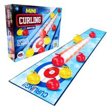 Jogo de Mesa Mini Curling infantil Indoor Conjunto Esportivo Pedagógico Presente Criança Infantil Desafio +5 Anos