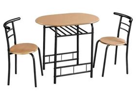 Jogo de Mesa Oval com 2 Cadeiras Útil Bazar Casa Decor Sala, Cozinha Jardim Super Oferta