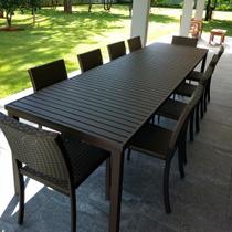 Jogo De Mesa Para Sala De Jantar Com 10 Cadeiras Em Fibra