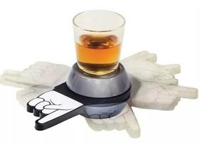 Jogo de mesa para Shot Vira Drink Bebidas com Copo 50Ml Vidro Spinner Mãozinha Jogo de mesa para Shot Vira Drink Bebidas com Copo 50Ml Vidro Spinner Mãozinha