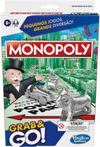 Jogo De Mesa Portátil Monopoly Grab And Go Hasbro - F8256 Jogo De Mesa Portátil Monopoly Grab And Go Hasbro - F8256