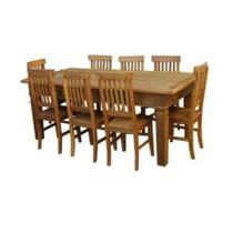 Jogo De Mesa Raissa Em Madeira De Demolição - Cód 112