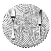 Jogo de Mesa Redondo Jogo Americano Suplar Elegante Prata