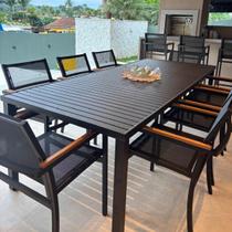 Jogo De Mesa Ripada 8 Cadeiras Amélia De Jardim Piscina Jantar NossaKasa