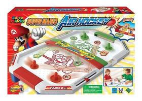 Jogo De Mesa Super Mario Air Hockey Com Acessórios Epoch