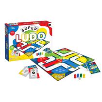 Jogo de Mesa Tabuleiro Super Ludo com 27 Cartas Pinos E Dado Pais e Filhos Jogo Clássico Jogo de Mesa Tabuleiro Super Ludo com 27 Cartas Pinos E Dado Pais e Filhos Jogo Clássico