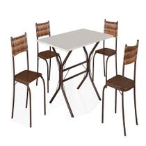 Jogo de Mesa Teixeira Atlanta 120cm 4 Caderias Jogo de Mesa Teixeira Atlanta 120cm 4 Caderias