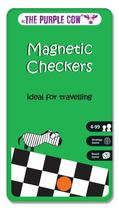 Jogo de mesa The Purple Cow Magnetic Travel Checkers para crianças/adultos Jogo de mesa The Purple Cow Magnetic Travel Checkers para crianças/adultos