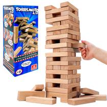 Jogo De Mesa Torre Madeira 54 Pçs Não Pode Cair Equilíbrio - Brincadeira De Criança