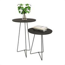 Jogo De Mesas Apoio E Lateral Para Sala Redonda Pés De Ferro Jogo De Mesas Apoio E Lateral Para Sala Redonda Pés De Ferro