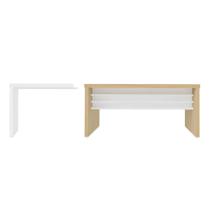 Jogo de Mesas para Escritório Mendip Carvalho Branco