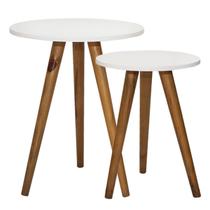 Jogo de Mesinhas Retro Lateral Sala Pé Palito Porta Objetos Decoração Jogo de Mesinhas Retro Lateral Sala Pé Palito Porta Objetos Decoração