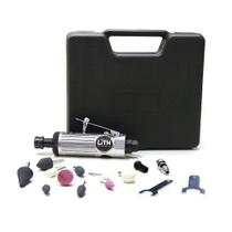 Jogo de Mini Retífica Pneumática Reta 1/4 Polegada com Maleta e Acessórios 16 Peças Lith